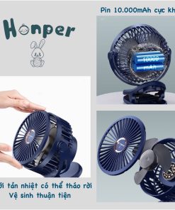 Quạt Sạc Tích Điện Mini HONPER HP2301