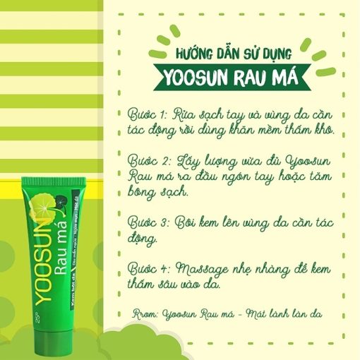 Cách dùng sản phẩm Kem bôi da Yoosun