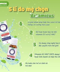 Đặc điểm BioAmicus Vitamin D3K2