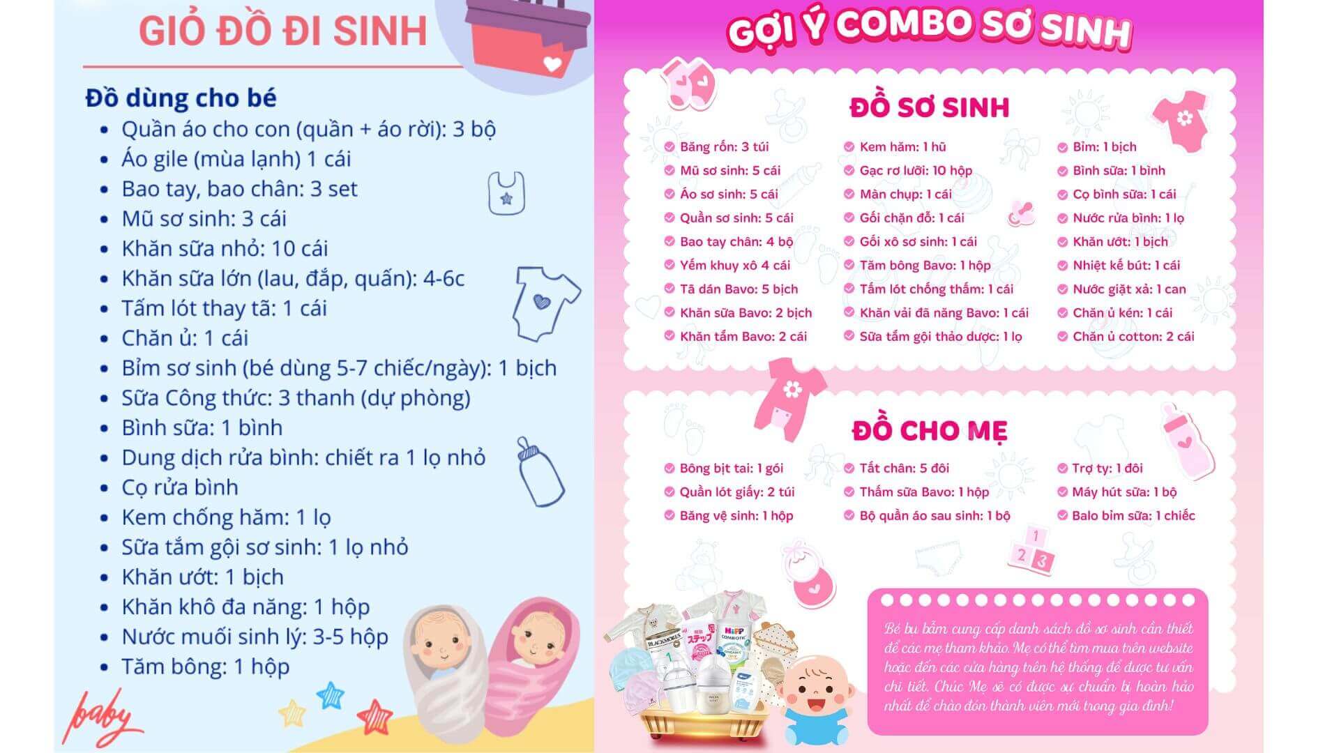 1.Vì sao mẹ bầu nên chuẩn bị list đồ sơ sinh từ sớm?